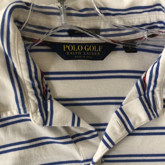 Polo Golf Men’s Polo shirt blue/white - Large - Picture 2 of 4